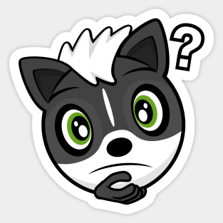 Thinking Skunk Melville Sticker